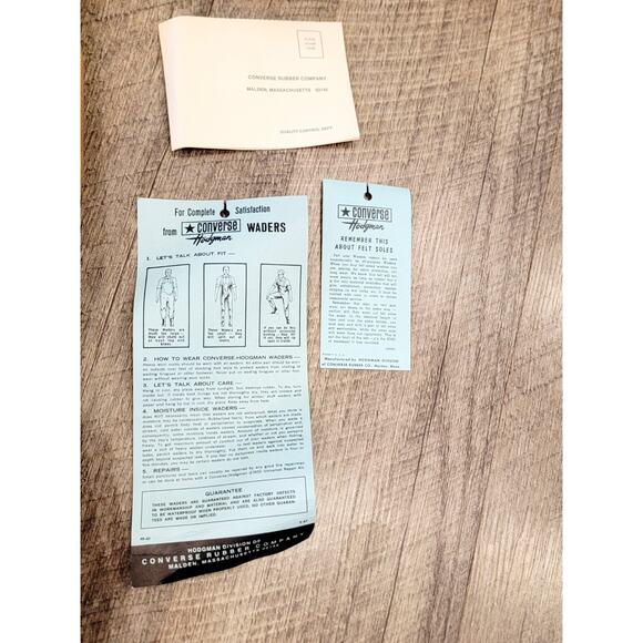 Vtg 50s-60s Converse Hodgman F S Wadewell Sz 13 #13408 Waders Fly Fishing NEW - Picture 13 of 16
